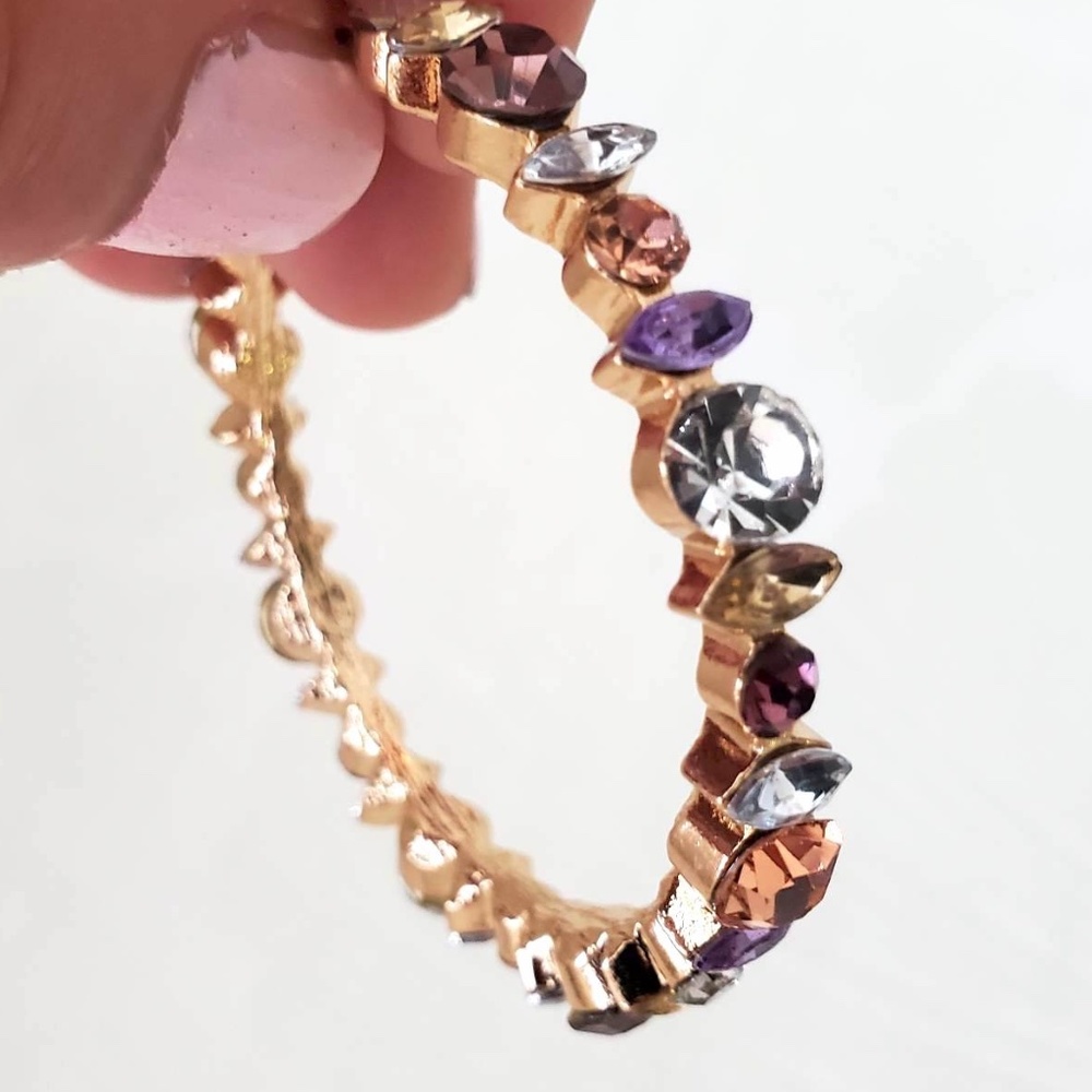 Stunning Rhinestone Hoop Earrings